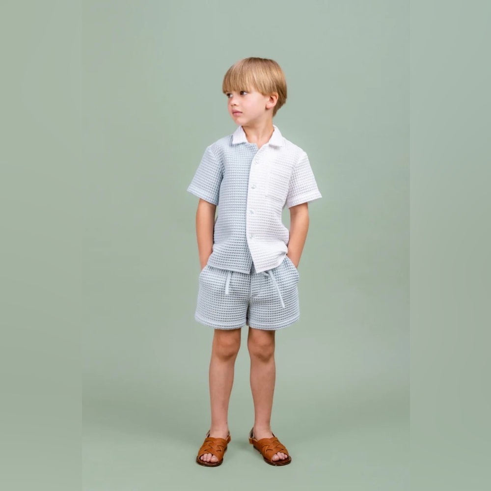 Paade Mode Blue White Textured Set